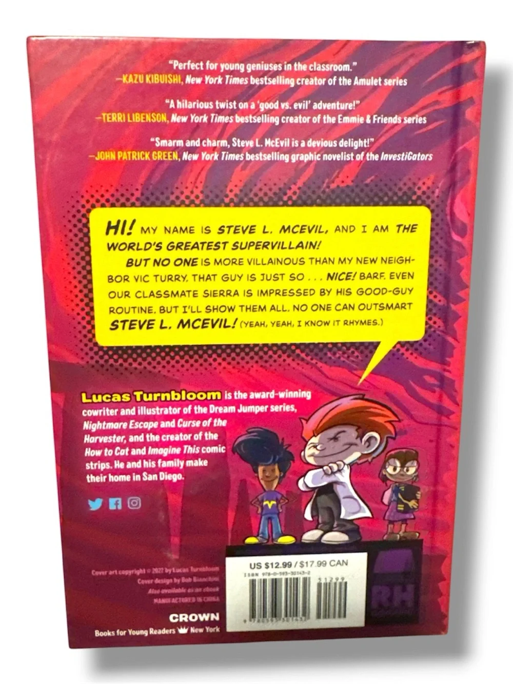 Steve L. McEvil Hardcover Book - by Lucas Turnbloom